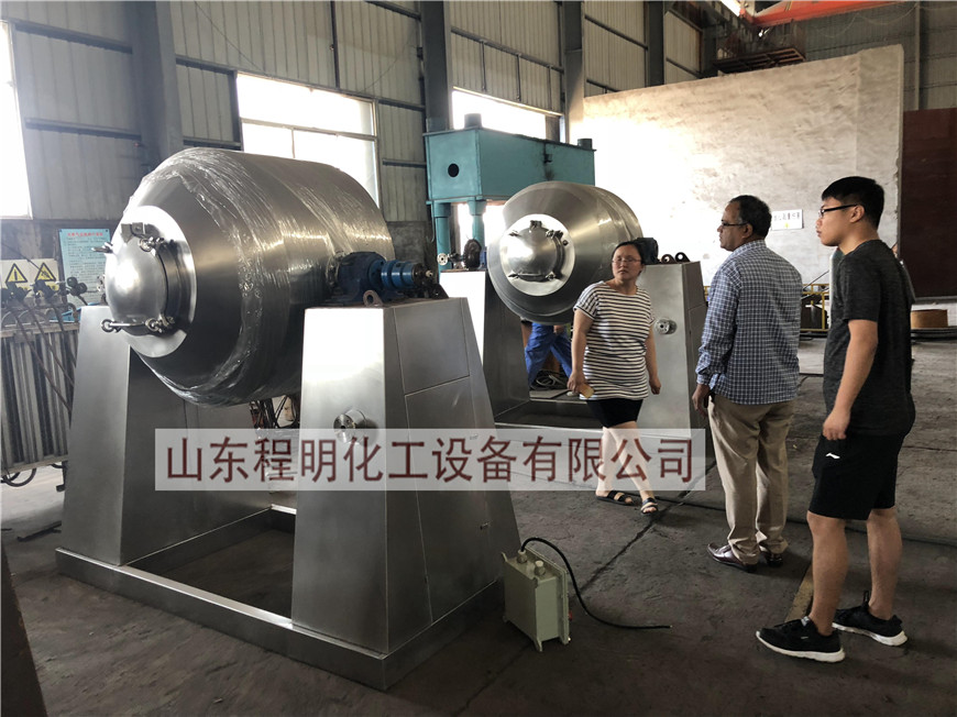 GMP Standard Glass Lined Double-conical Rotary Vacuum Dryer